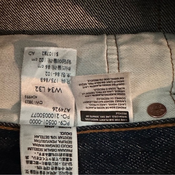 Levi's 501 Original shrink to fit Straight Jeans size 34x32 - Picture 9 of 9